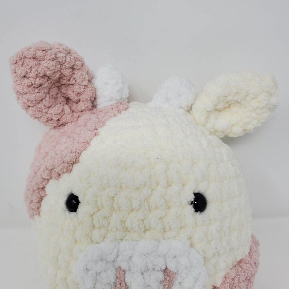 Rare Handmade Crochet Baby Cow Stuffed Plush Animal - Picture 3 of 8